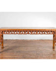 Vintage Chinese Style Indonesian Teak Wood Altar Table with Cloud-Carved Apron-2. Asian & Chinese Furniture, Art, Antiques, Vintage Home Décor for sale at FEA Home