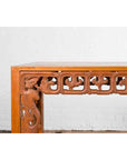 Vintage Chinese Style Indonesian Teak Wood Altar Table with Cloud-Carved Apron-4. Asian & Chinese Furniture, Art, Antiques, Vintage Home Décor for sale at FEA Home