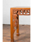 Vintage Chinese Style Indonesian Teak Wood Altar Table with Cloud-Carved Apron-5. Asian & Chinese Furniture, Art, Antiques, Vintage Home Décor for sale at FEA Home