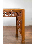 Vintage Chinese Style Indonesian Teak Wood Altar Table with Cloud-Carved Apron-7. Asian & Chinese Furniture, Art, Antiques, Vintage Home Décor for sale at FEA Home