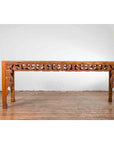 Vintage Chinese Style Indonesian Teak Wood Altar Table with Cloud-Carved Apron-3. Asian & Chinese Furniture, Art, Antiques, Vintage Home Décor for sale at FEA Home