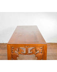Vintage Chinese Style Indonesian Teak Wood Altar Table with Cloud-Carved Apron-9. Asian & Chinese Furniture, Art, Antiques, Vintage Home Décor for sale at FEA Home