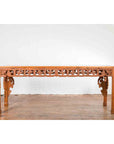 Vintage Chinese Style Indonesian Teak Wood Altar Table with Cloud-Carved Apron-10. Asian & Chinese Furniture, Art, Antiques, Vintage Home Décor for sale at FEA Home