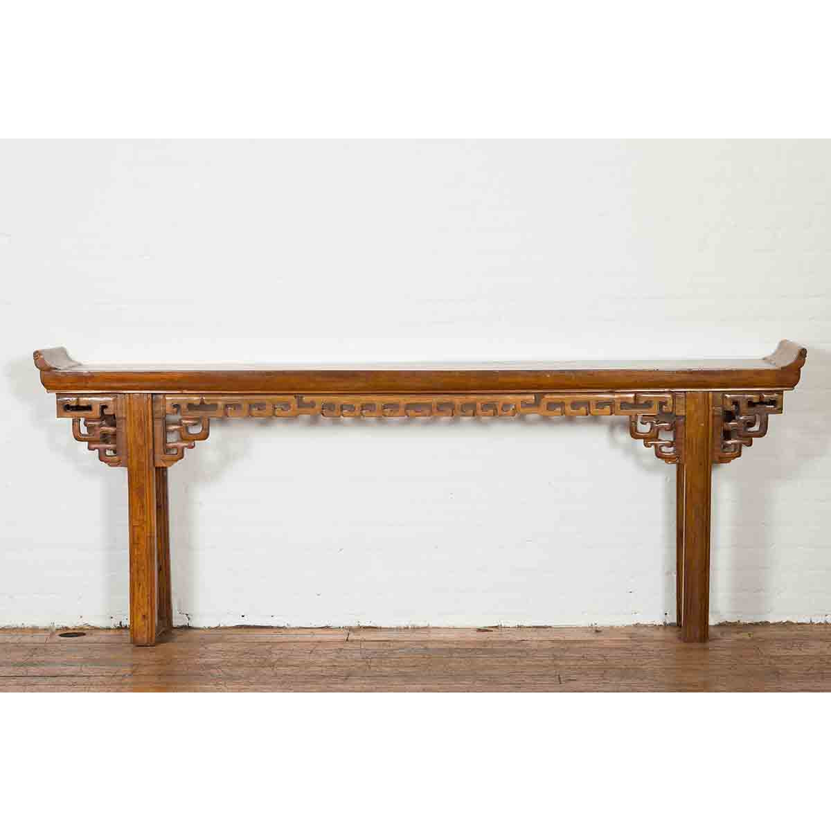 Qing Dynasty Console Table with Stacked Open Fretwork-2. Asian & Chinese Furniture, Art, Antiques, Vintage Home Décor for sale at FEA Home