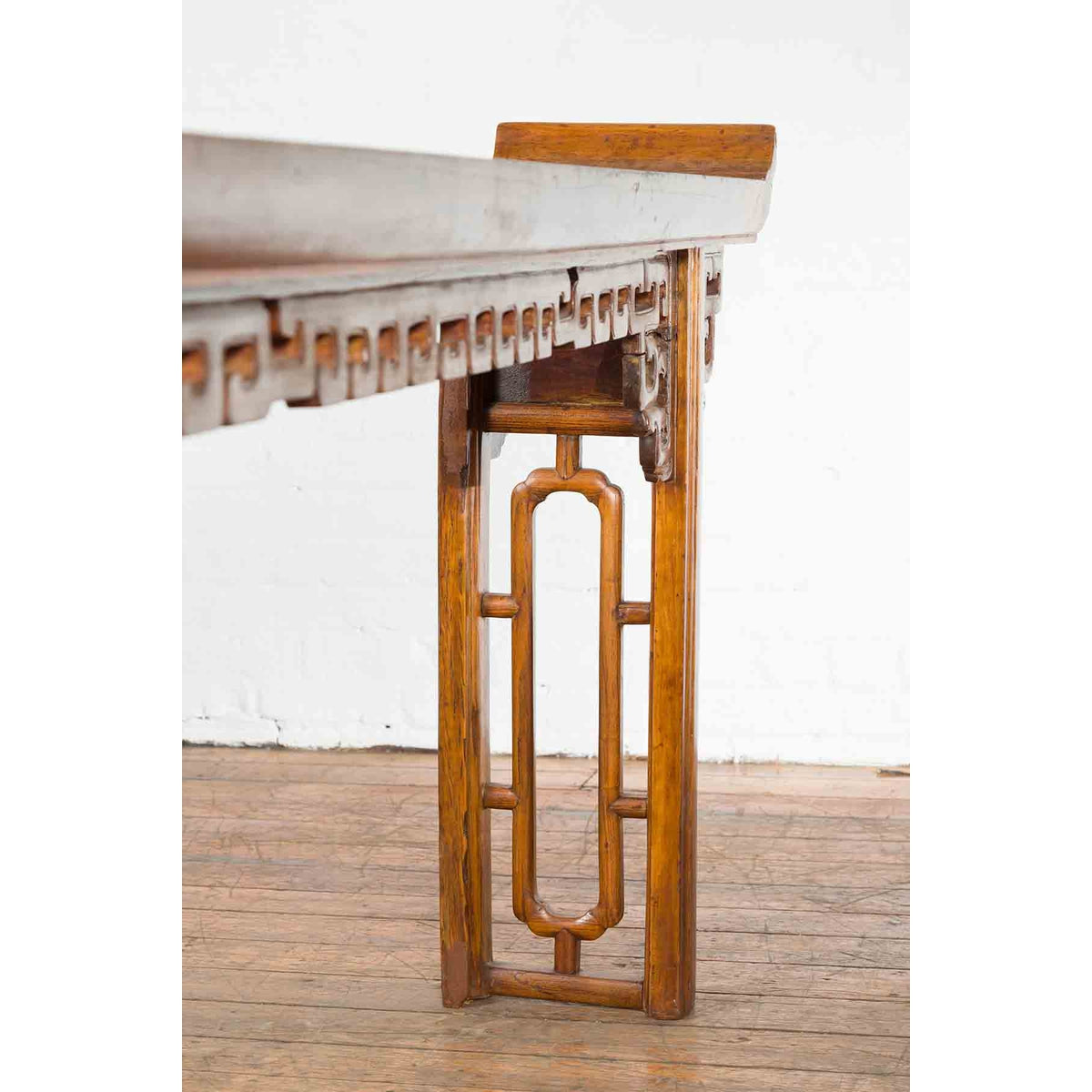 Qing Dynasty Console Table with Stacked Open Fretwork-13. Asian & Chinese Furniture, Art, Antiques, Vintage Home Décor for sale at FEA Home