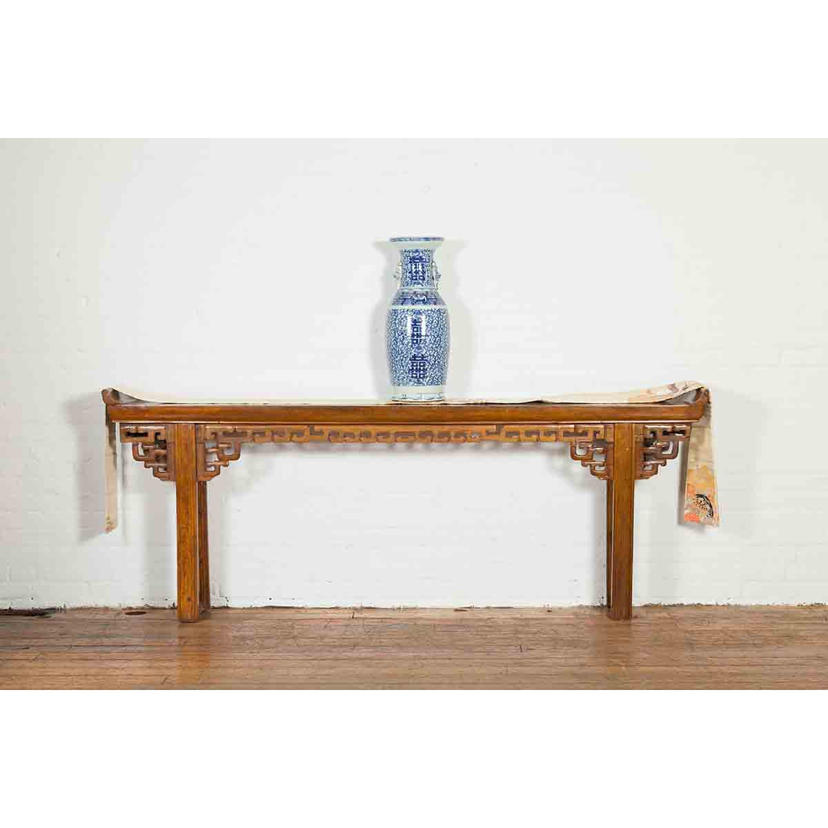 Qing Dynasty Console Table with Stacked Open Fretwork-3. Asian & Chinese Furniture, Art, Antiques, Vintage Home Décor for sale at FEA Home
