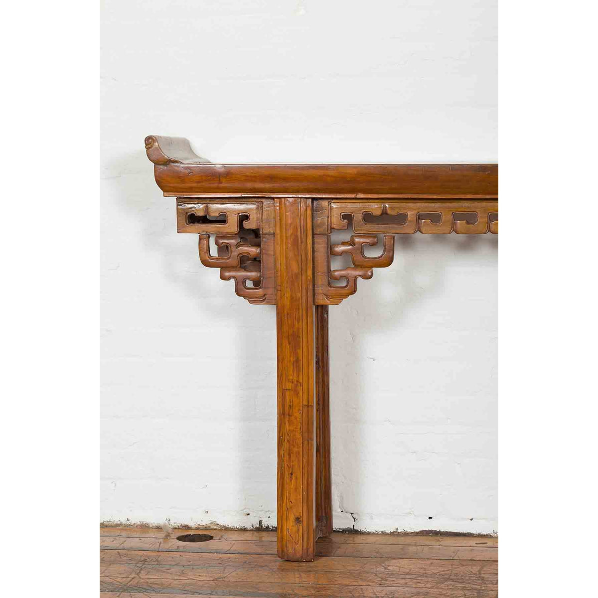 Qing Dynasty Console Table with Stacked Open Fretwork-4. Asian & Chinese Furniture, Art, Antiques, Vintage Home Décor for sale at FEA Home