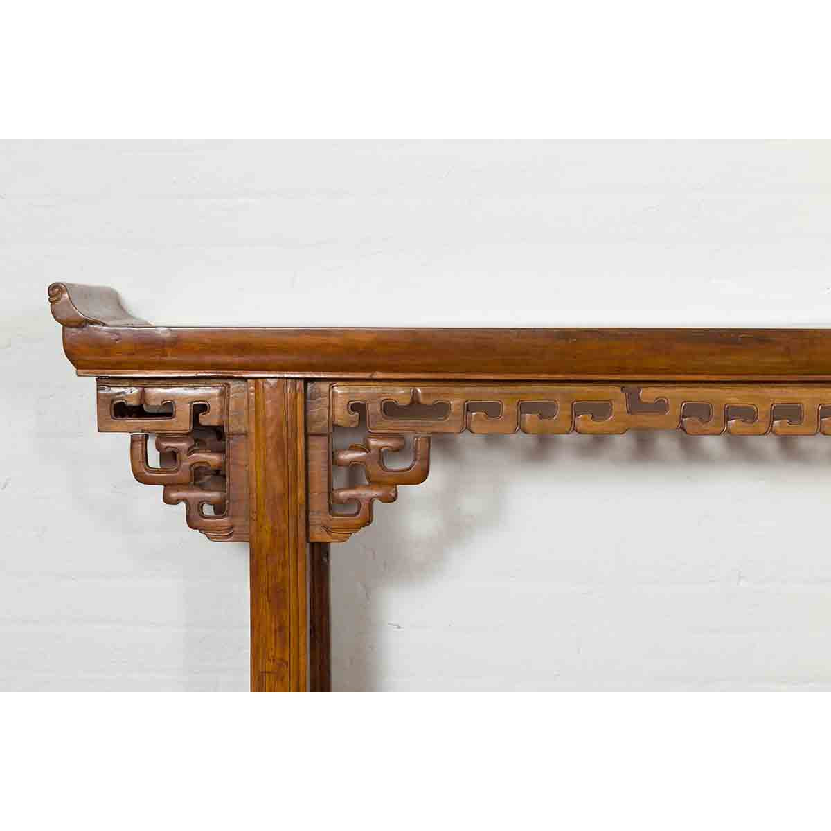 Qing Dynasty Console Table with Stacked Open Fretwork-5. Asian & Chinese Furniture, Art, Antiques, Vintage Home Décor for sale at FEA Home