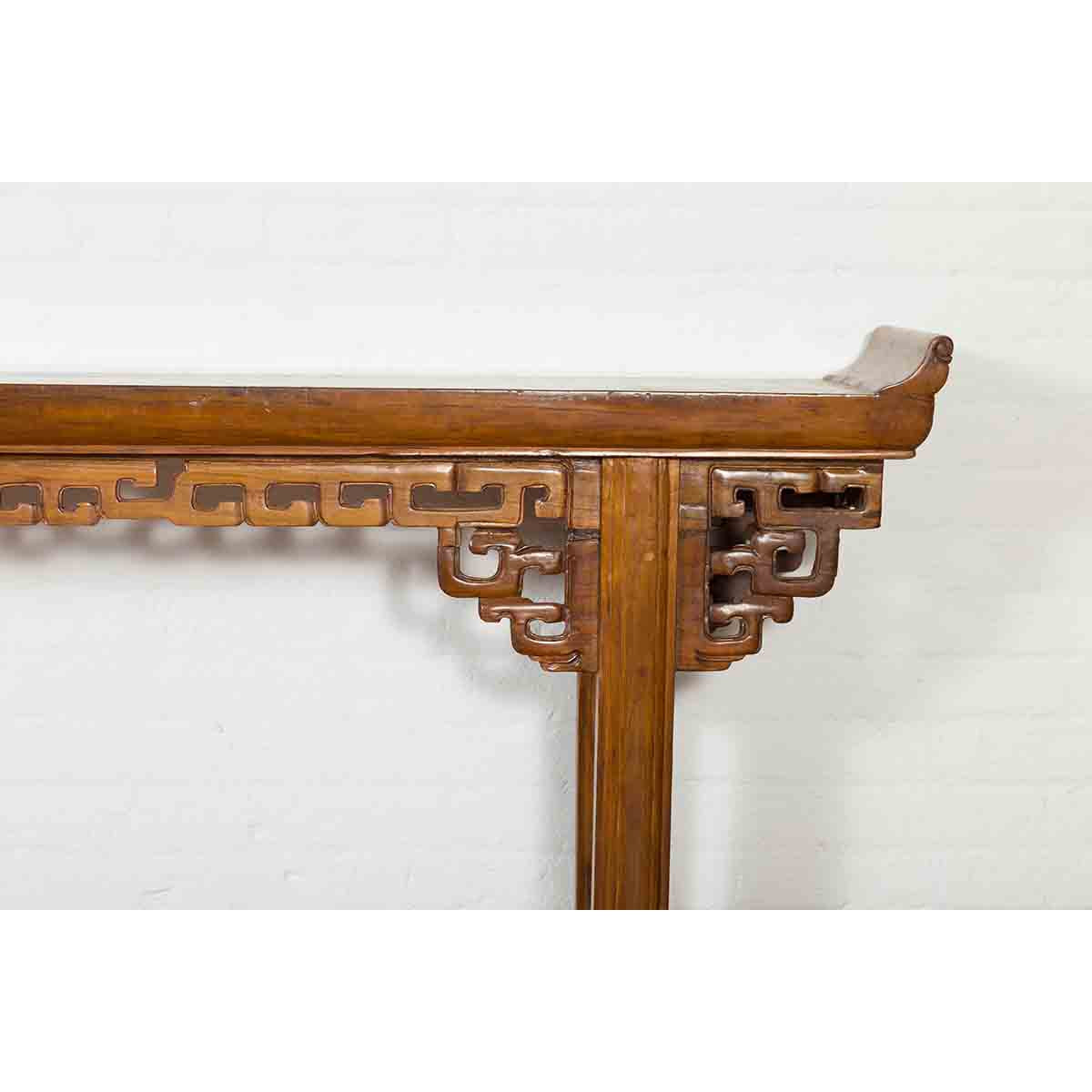 Qing Dynasty Console Table with Stacked Open Fretwork-7. Asian & Chinese Furniture, Art, Antiques, Vintage Home Décor for sale at FEA Home