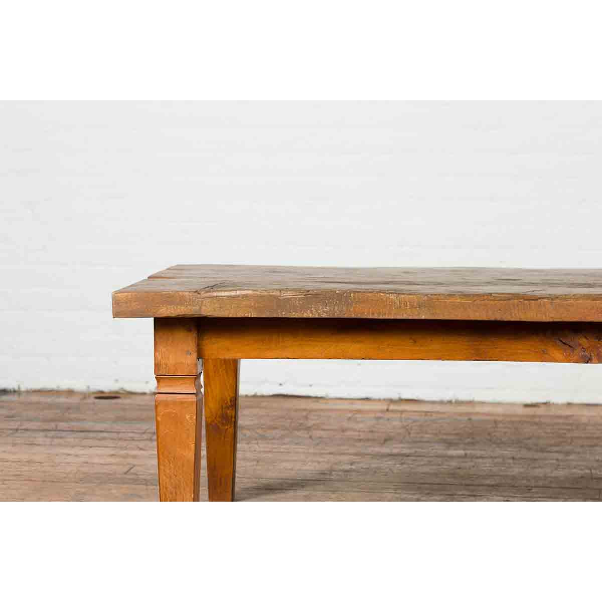 Rustic Indonesian 19th Century Coffee Table Made from a Slab of Wood-7. Asian & Chinese Furniture, Art, Antiques, Vintage Home Décor for sale at FEA Home