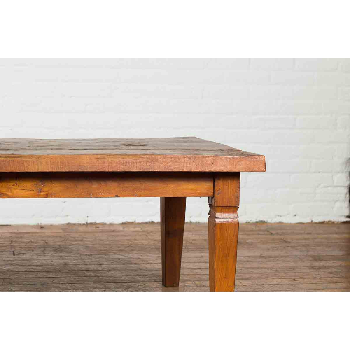 Rustic Indonesian 19th Century Coffee Table Made from a Slab of Wood-8. Asian & Chinese Furniture, Art, Antiques, Vintage Home Décor for sale at FEA Home