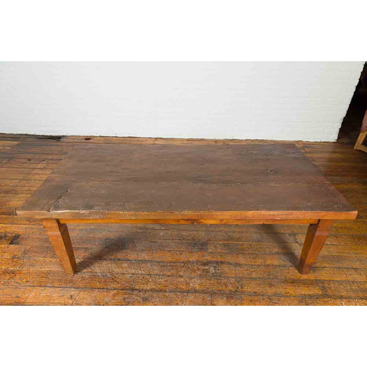 Rustic Indonesian 19th Century Coffee Table Made from a Slab of Wood-9. Asian & Chinese Furniture, Art, Antiques, Vintage Home Décor for sale at FEA Home