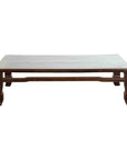 Chinese Antique Elmwood Coffee Table with Scrolling Feet and Humpback Stretchers-1. Asian & Chinese Furniture, Art, Antiques, Vintage Home Décor for sale at FEA Home
