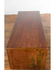 Chinese Vintage Wooden Waterfall Coffee Table with Distressed Patina and Scrolls-8. Asian & Chinese Furniture, Art, Antiques, Vintage Home Décor for sale at FEA Home