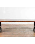 Chinese Vintage Wooden Waterfall Coffee Table with Distressed Patina and Scrolls-9. Asian & Chinese Furniture, Art, Antiques, Vintage Home Décor for sale at FEA Home