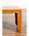 Low Vintage Elmwood Waterfall Console Table with Carved Apron & Legs-7. Asian & Chinese Furniture, Art, Antiques, Vintage Home Décor for sale at FEA Home
