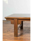 Chinese Qing Dynasty 19th Century Wide Coffee Table with Carved Spandrels-5. Asian & Chinese Furniture, Art, Antiques, Vintage Home Décor for sale at FEA Home
