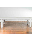 Chinese Vintage Whitewashed Coffee Table with Carved Spandrels and Stretchers-6. Asian & Chinese Furniture, Art, Antiques, Vintage Home Décor for sale at FEA Home