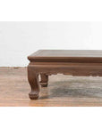 Vintage Thai Chow Legs Coffee Table with Carved Apron and Brown Patina-5. Asian & Chinese Furniture, Art, Antiques, Vintage Home Décor for sale at FEA Home