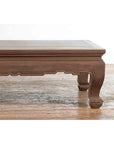 Vintage Thai Chow Legs Coffee Table with Carved Apron and Brown Patina-6. Asian & Chinese Furniture, Art, Antiques, Vintage Home Décor for sale at FEA Home