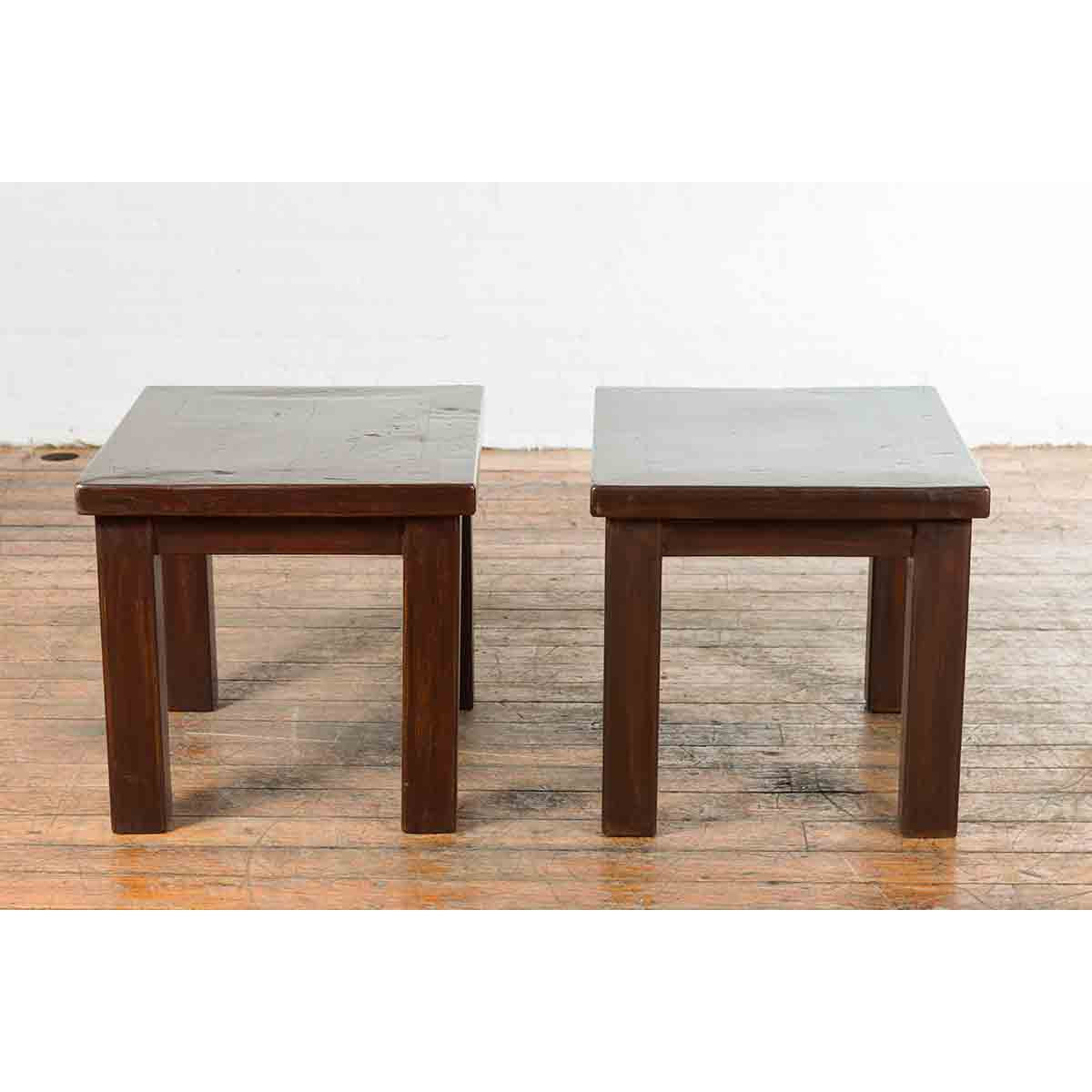 Chinese Contemporary Side Tables in Dark Patina-6. Asian & Chinese Furniture, Art, Antiques, Vintage Home Décor for sale at FEA Home