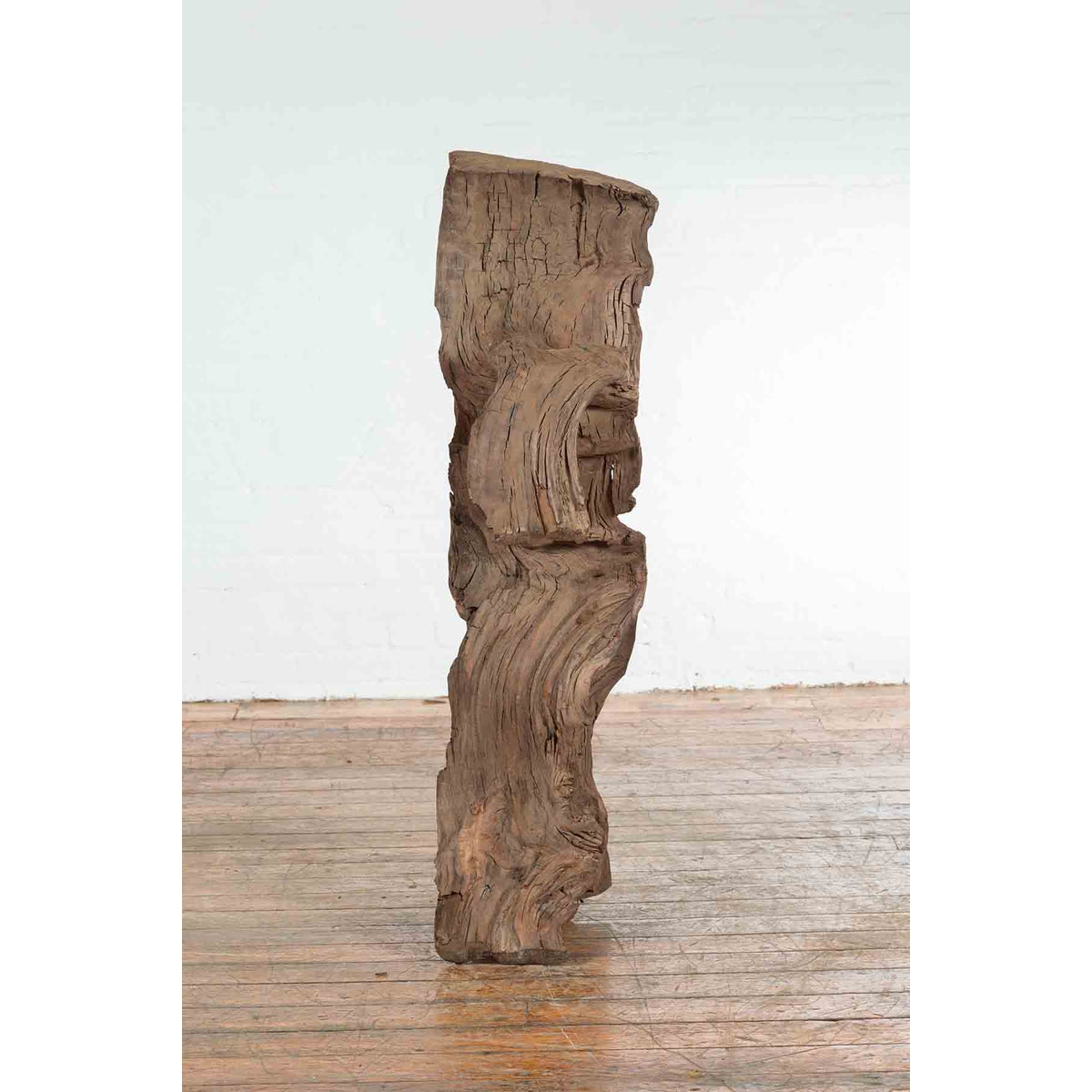 Antique Rustic Indonesian River Wooden Fragment Sculpture or Decorative Bench-9. Asian & Chinese Furniture, Art, Antiques, Vintage Home Décor for sale at FEA Home