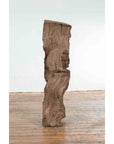 Antique Rustic Indonesian River Wooden Fragment Sculpture or Decorative Bench - image 9