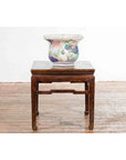 Chinese Vintage Hexagonal Planter with Pastel Foliage, Flowers and Butterflies-14. Asian & Chinese Furniture, Art, Antiques, Vintage Home Décor for sale at FEA Home