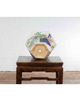 Chinese Vintage Hexagonal Planter with Pastel Foliage, Flowers and Butterflies-15. Asian & Chinese Furniture, Art, Antiques, Vintage Home Décor for sale at FEA Home