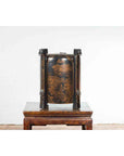 Chinese Vintage Black Lacquer Game Box with Gilded Traditional Landscape Scenes-7. Asian & Chinese Furniture, Art, Antiques, Vintage Home Décor for sale at FEA Home