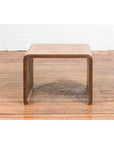 Burmese Vintage Waterfall Side Table with Rattan Woven Top and Horse Hoof Feet-9. Asian & Chinese Furniture, Art, Antiques, Vintage Home Décor for sale at FEA Home