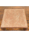 Burmese Vintage Waterfall Side Table with Rattan Woven Top and Horse Hoof Feet-10. Asian & Chinese Furniture, Art, Antiques, Vintage Home Décor for sale at FEA Home