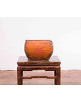 Chinese Early 20th Century Grain Basket with Red Calligraphy and Braces-5. Asian & Chinese Furniture, Art, Antiques, Vintage Home Décor for sale at FEA Home