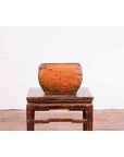 Chinese Early 20th Century Grain Basket with Red Calligraphy and Braces-8. Asian & Chinese Furniture, Art, Antiques, Vintage Home Décor for sale at FEA Home
