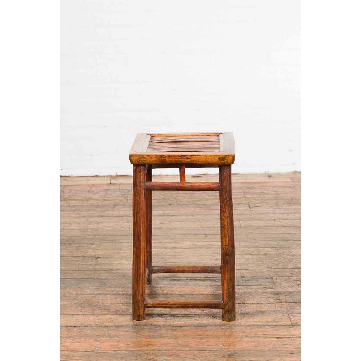 Chinese Qing Dynasty 19th Century Side Table with Split Bamboo Top and Patina-12. Asian & Chinese Furniture, Art, Antiques, Vintage Home Décor for sale at FEA Home