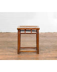Chinese Qing Dynasty 19th Century Side Table with Split Bamboo Top and Patina-3. Asian & Chinese Furniture, Art, Antiques, Vintage Home Décor for sale at FEA Home