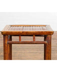 Chinese Qing Dynasty 19th Century Side Table with Split Bamboo Top and Patina-6. Asian & Chinese Furniture, Art, Antiques, Vintage Home Décor for sale at FEA Home