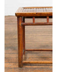 Chinese Qing Dynasty 19th Century Side Table with Split Bamboo Top and Patina-7. Asian & Chinese Furniture, Art, Antiques, Vintage Home Décor for sale at FEA Home