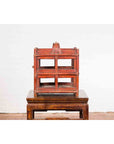Chinese Vintage Bamboo Openwork Basket with Enclosed Shelves-8. Asian & Chinese Furniture, Art, Antiques, Vintage Home Décor for sale at FEA Home