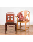 Chinese Vintage Bamboo Openwork Basket with Enclosed Shelves-3. Asian & Chinese Furniture, Art, Antiques, Vintage Home Décor for sale at FEA Home