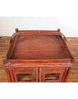 Chinese Vintage Bamboo Openwork Basket with Enclosed Shelves-11. Asian & Chinese Furniture, Art, Antiques, Vintage Home Décor for sale at FEA Home