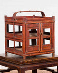 Chinese Vintage Bamboo Openwork Basket with Enclosed Shelves-2. Asian & Chinese Furniture, Art, Antiques, Vintage Home Décor for sale at FEA Home