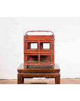 Chinese Vintage Bamboo Openwork Basket with Enclosed Shelves-7. Asian & Chinese Furniture, Art, Antiques, Vintage Home Décor for sale at FEA Home