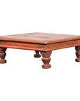 Vintage Low Wooden Indian Prayer Table-1. Asian & Chinese Furniture, Art, Antiques, Vintage Home Décor for sale at FEA Home