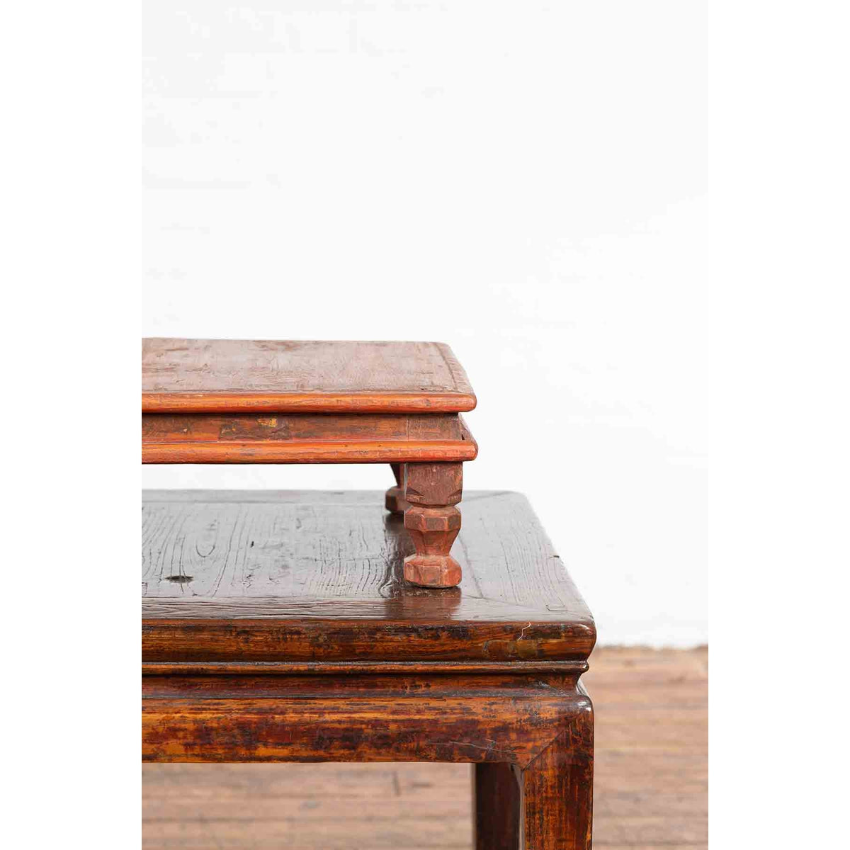 Vintage Low Wooden Indian Prayer Table-9. Asian & Chinese Furniture, Art, Antiques, Vintage Home Décor for sale at FEA Home