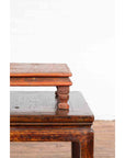 Vintage Low Wooden Indian Prayer Table-9. Asian & Chinese Furniture, Art, Antiques, Vintage Home Décor for sale at FEA Home