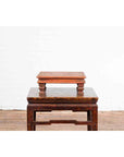 Vintage Low Wooden Indian Prayer Table-11. Asian & Chinese Furniture, Art, Antiques, Vintage Home Décor for sale at FEA Home