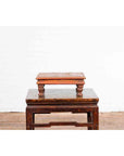 Vintage Low Wooden Indian Prayer Table-12. Asian & Chinese Furniture, Art, Antiques, Vintage Home Décor for sale at FEA Home