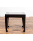 Chinese Vintage Black Lacquer Side Table with Qing Dynasty Period Stone Inset-3. Asian & Chinese Furniture, Art, Antiques, Vintage Home Décor for sale at FEA Home