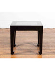 Chinese Vintage Black Lacquer Side Table with Qing Dynasty Period Stone Inset-10. Asian & Chinese Furniture, Art, Antiques, Vintage Home Décor for sale at FEA Home